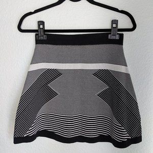 Olive and Oak White and Black Geometric Skirt